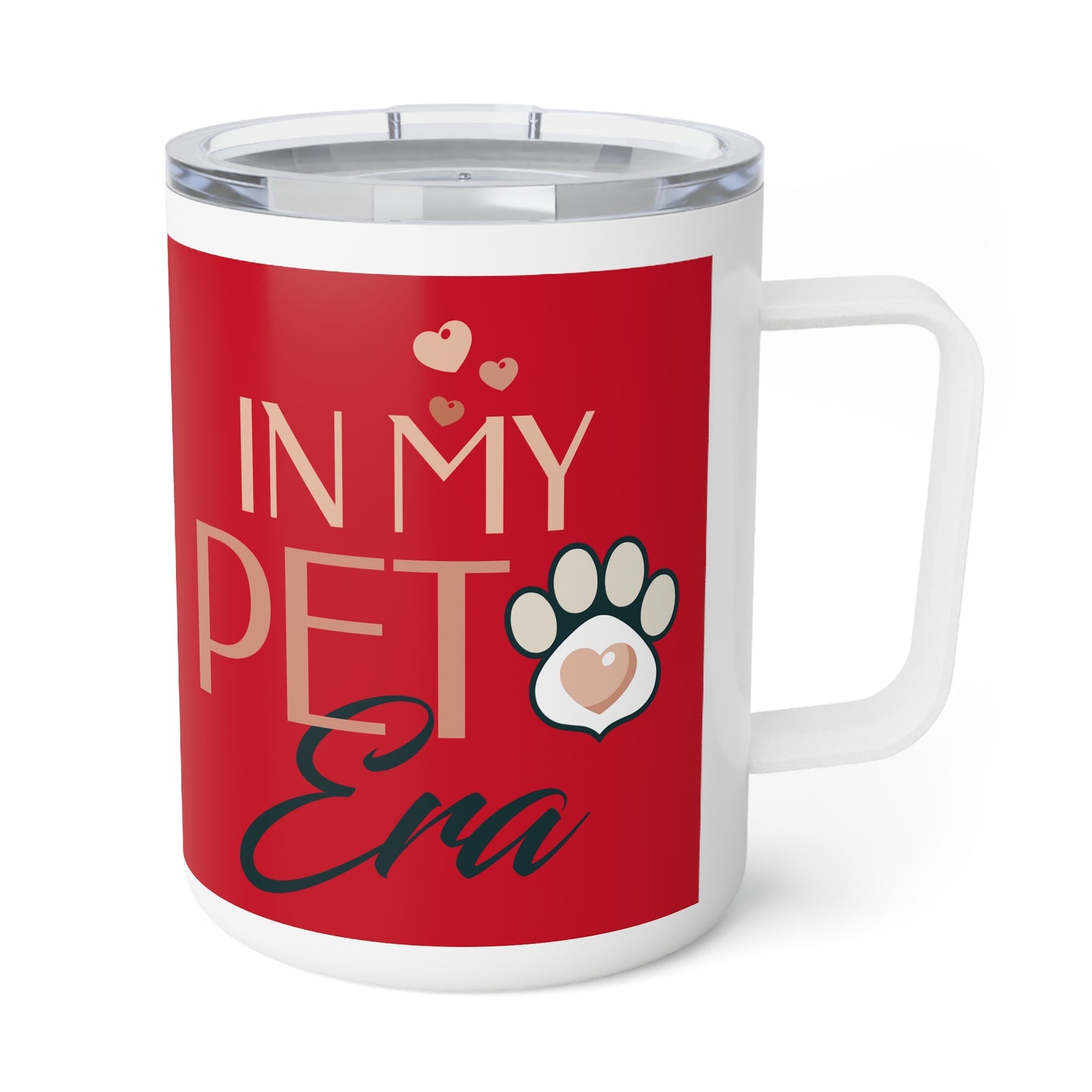 In My Pet Era Insulated Coffee Mug, Red