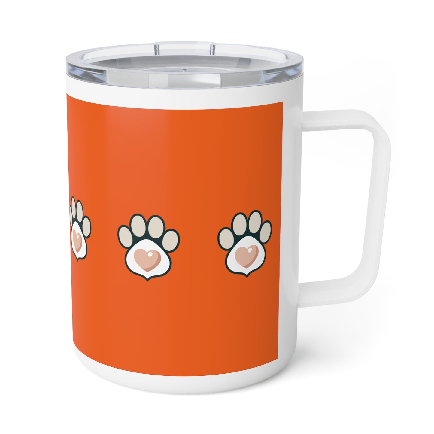 Paws Orange Insulated Coffee Mug