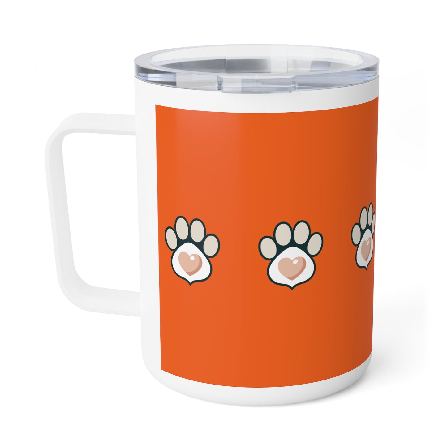 Paws Orange Insulated Coffee Mug