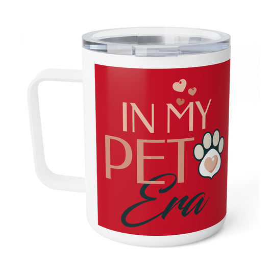 In My Pet Era Insulated Coffee Mug, Red