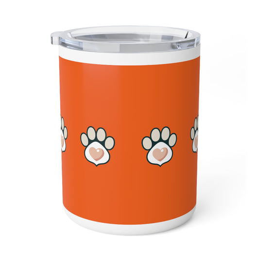 Paws Orange Insulated Coffee Mug