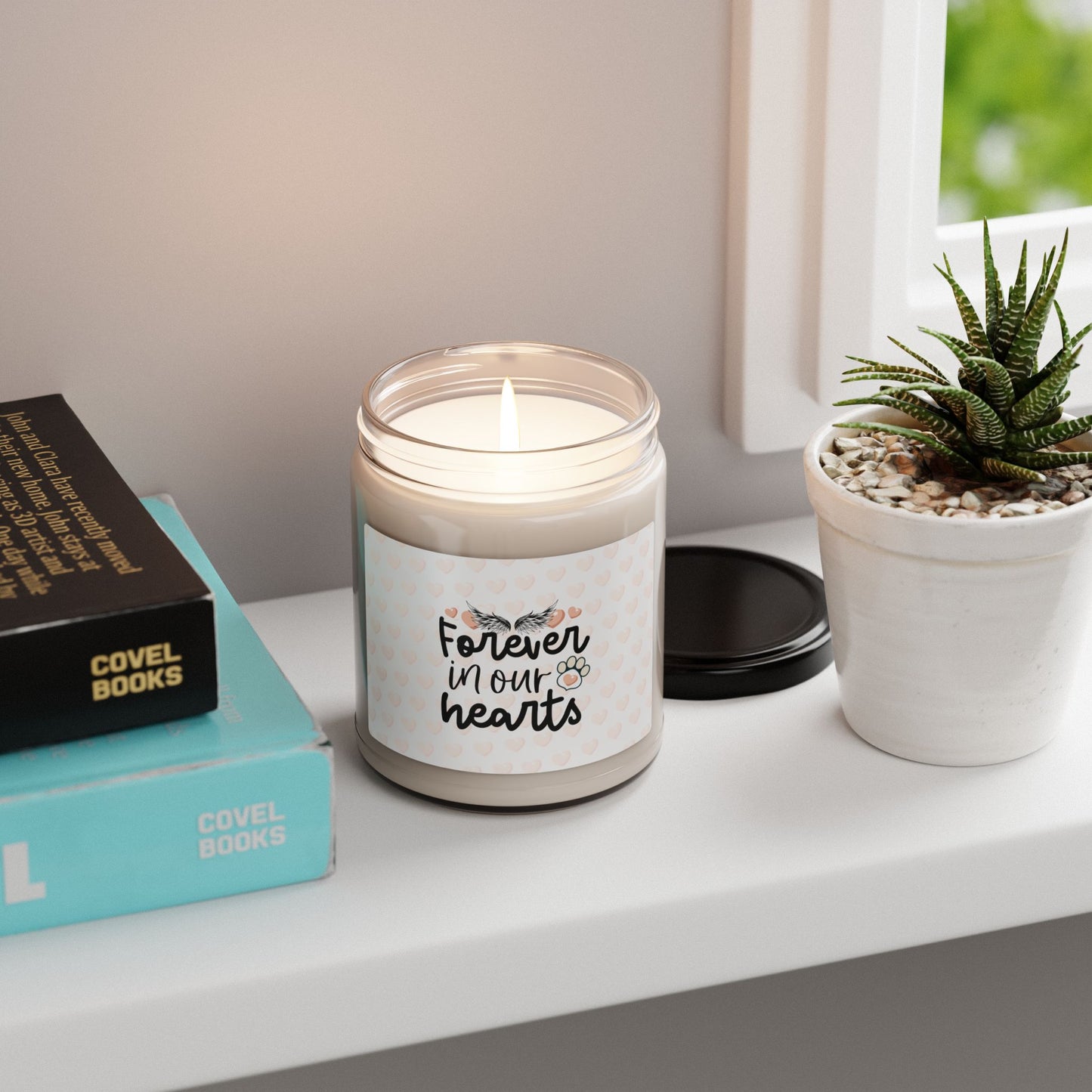 Vela de soja perfumada "Por siempre en nuestros corazones"